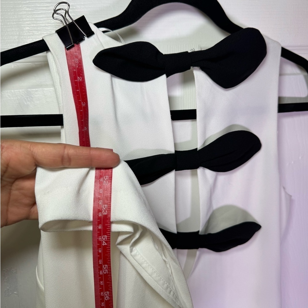 CeCe White Maxi Dress with Black Accents - Picture 7 of 9